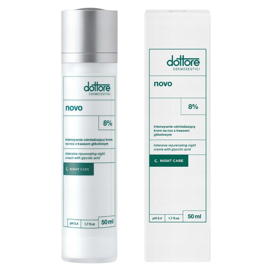Novo Dottore 50 ml – intensywnie odmładzający krem na noc z 8% kwasem glikolowym
