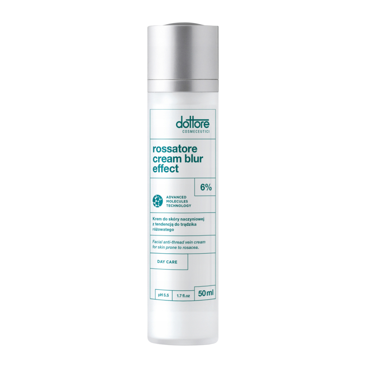 Rossatore Cream Blur Effect Dottore 50 ml – krem do cery naczynkowej i z tendencją do trądziku różowatego