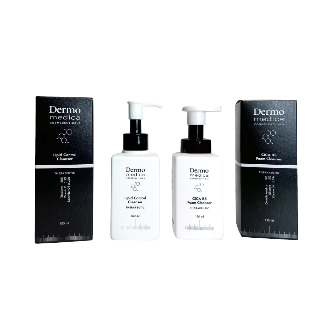 Zestaw Lipid Control Cleanser 150 ml + CICA B5 Foam Cleanser 150 ml Dermomedica