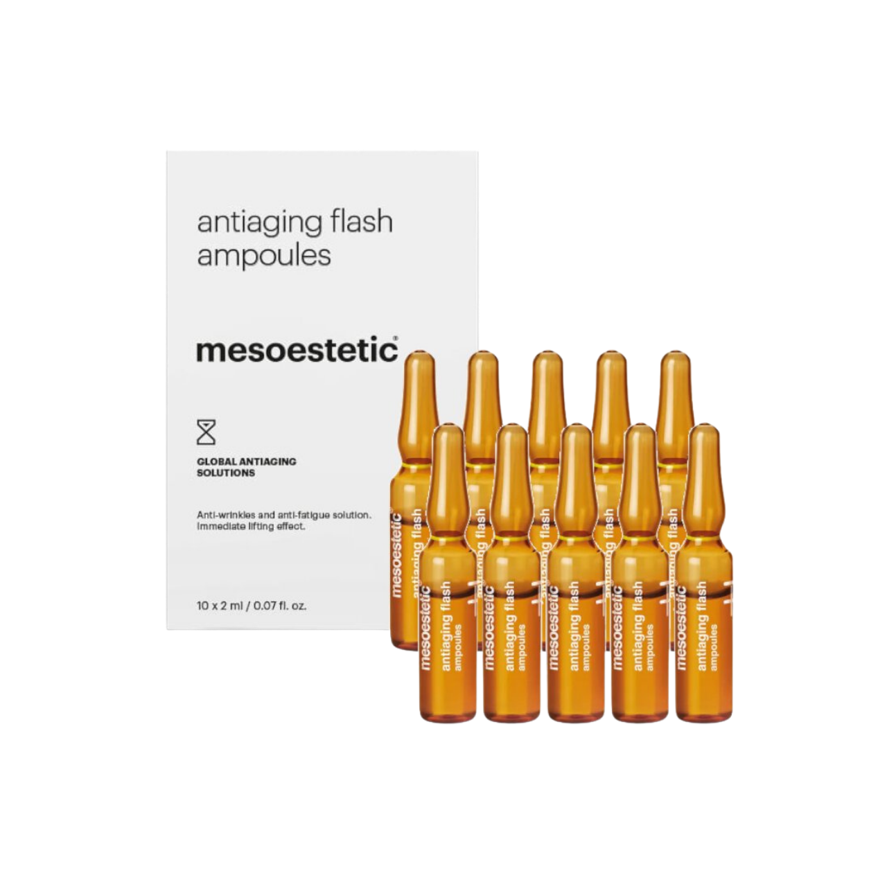 Ampułki AntiAging Flash Mesoestetic 10 x 2 ml – ampułki o natychmiastowym efekcie napinającym