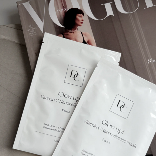 GLOW UP! Vitamin C Nanocellulose Mask Face Dermomedica 1 szt - maska w płachcie