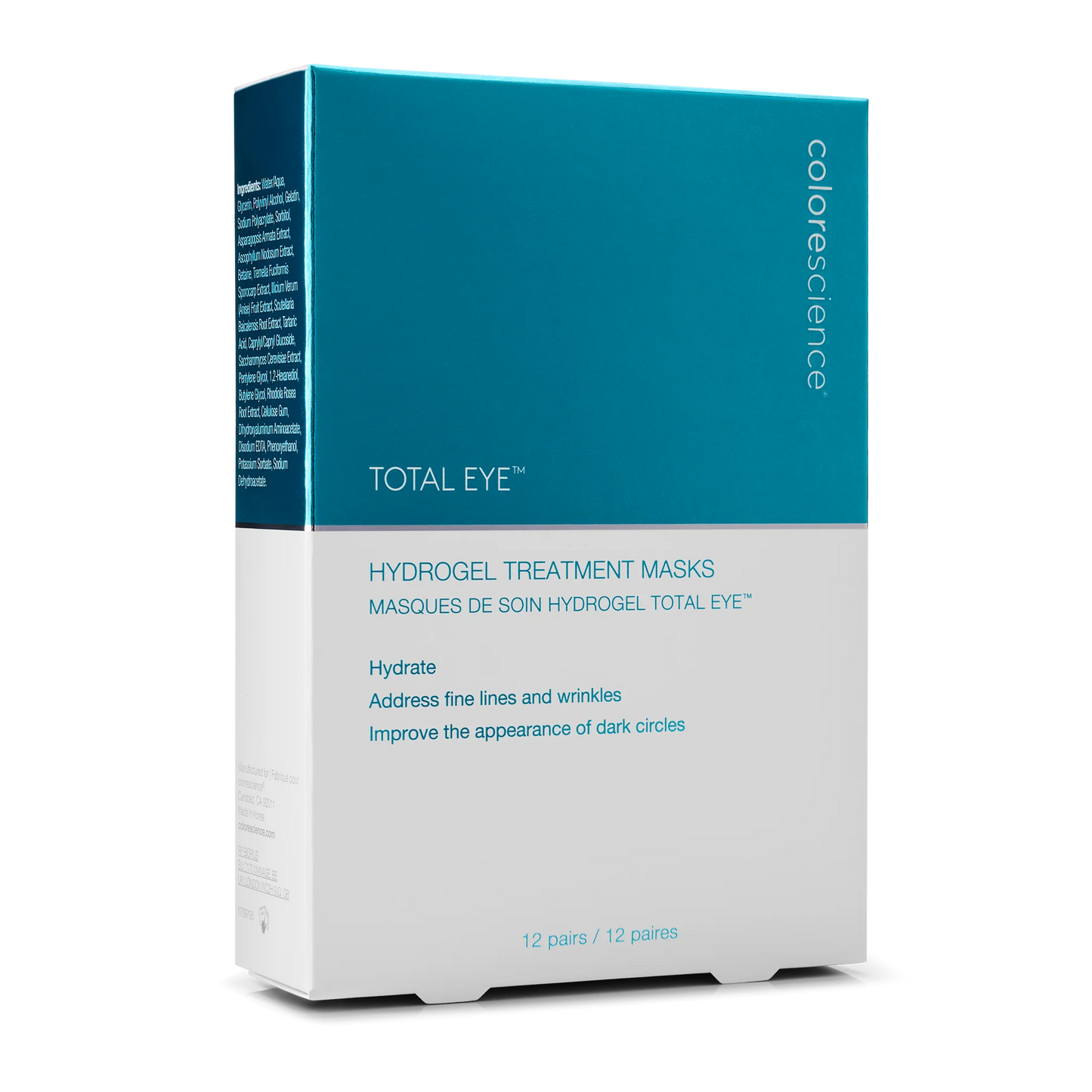 Total Eye® Hydrogel Patches Colorescience 12 par – hydrożelowe płatki pod oczy