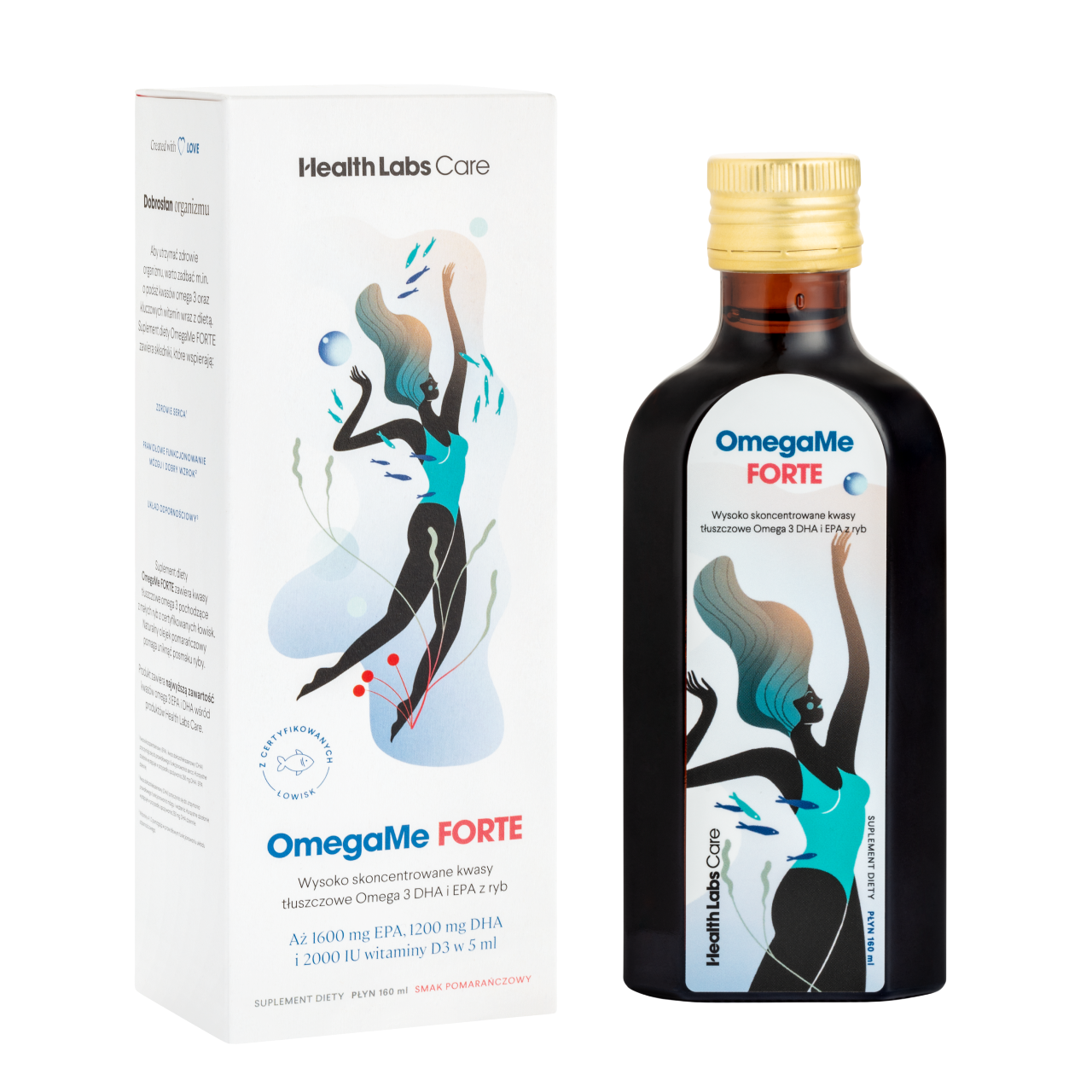 OmegaMe FORTE Health Labs Care - suplement diety 160 ml