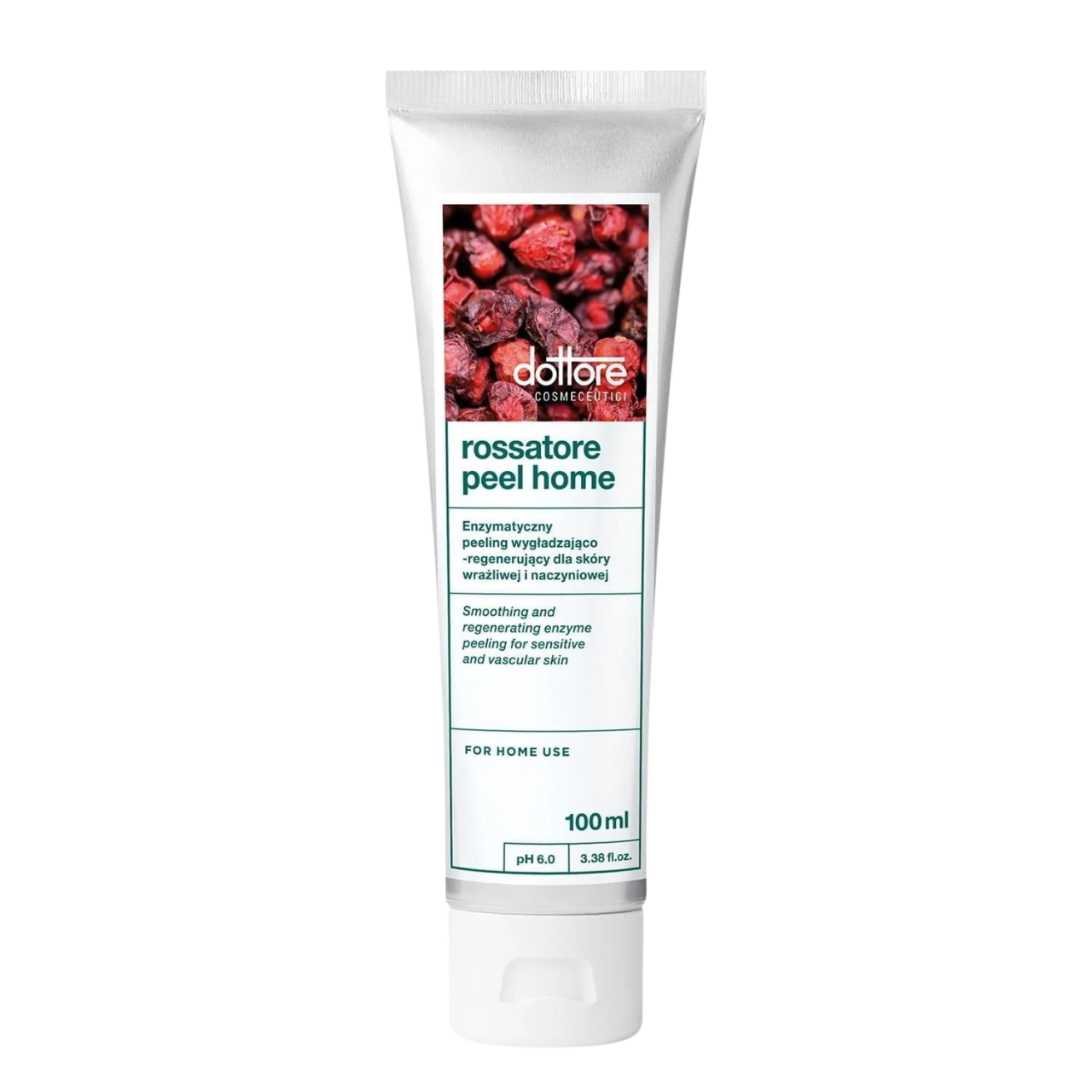Rossatore Peel Home Dottore 100 ml – enzymatyczny peeling wygładzająco-regenerujący dla skóry wrażliwej i naczynkowej