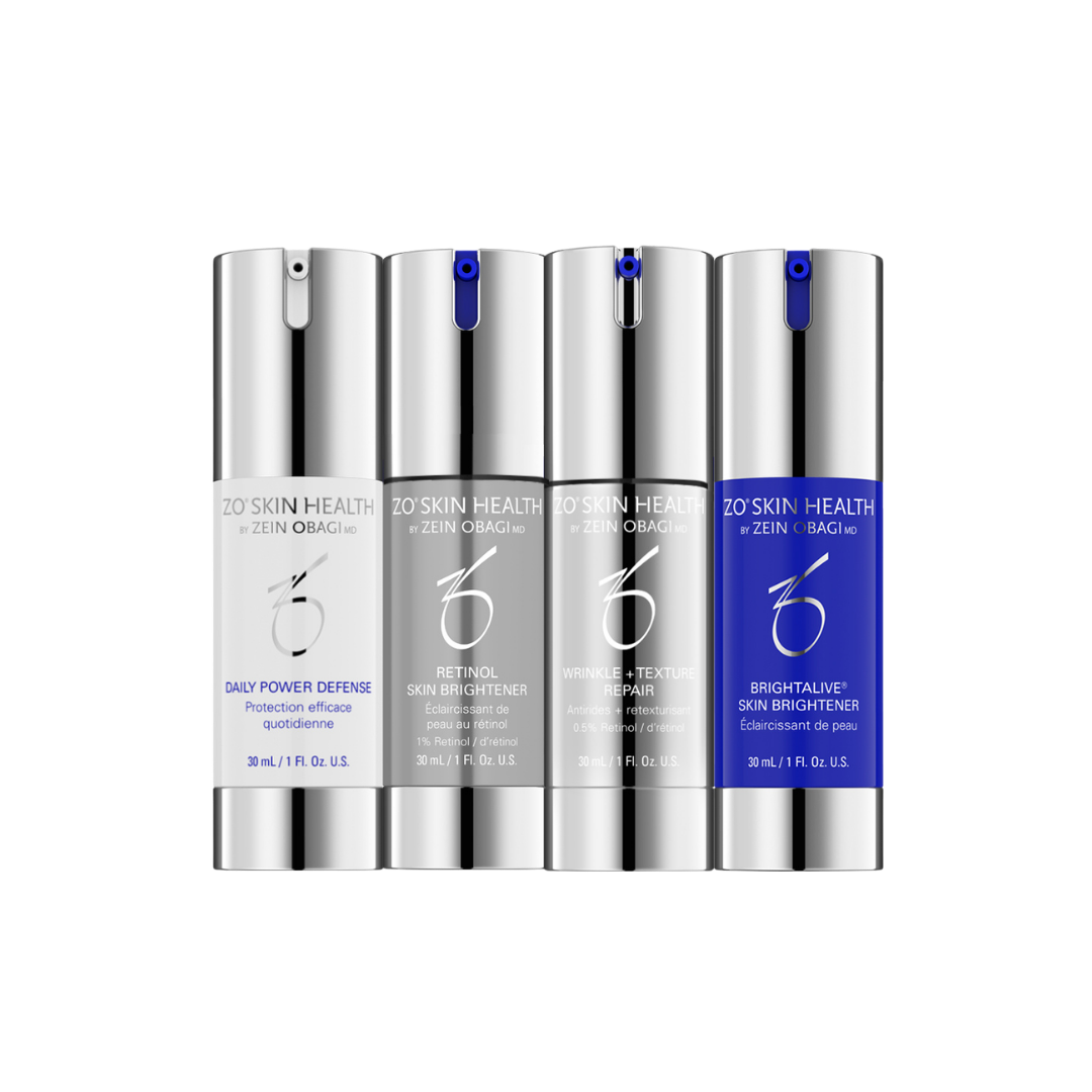 Skin Brightening Program + Texture Repair ZO Skin Health - zestaw rozjaśniająco-przeciwzmarszczkowy 4 produkty