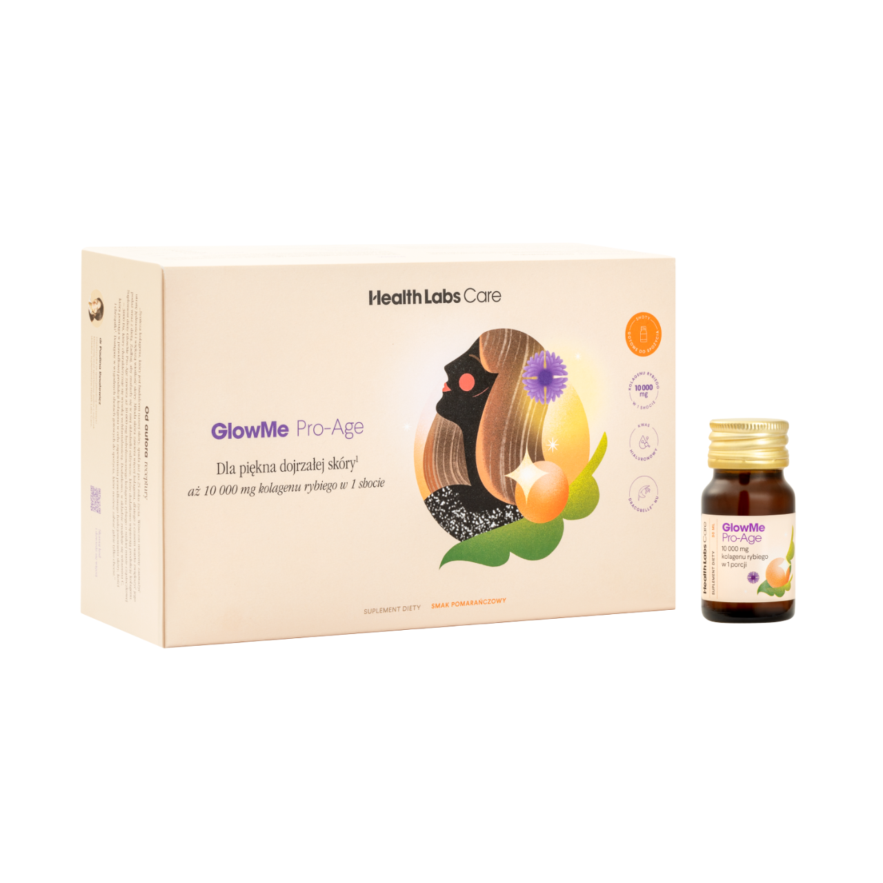 GlowMe PRO-AGE+ shoty Health Labs Care - suplement diety 15 shotów