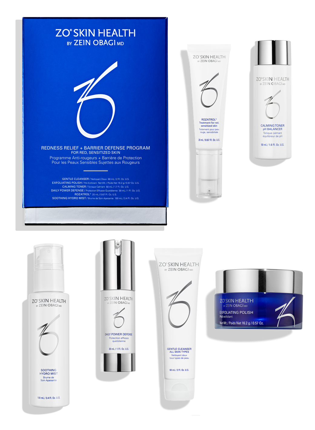 ZO Skin Health Redness Relief + Barrier Defense Program - zestaw na rumień i wzmocnienie bariery 6 produktów