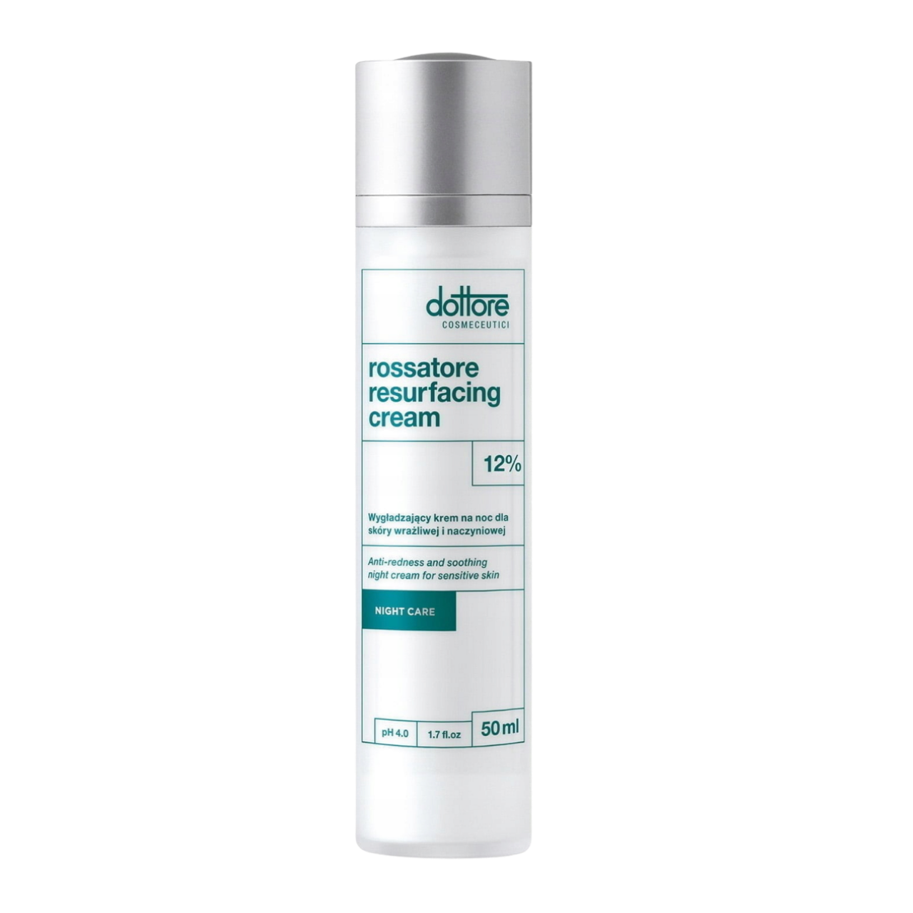 Rossatore Resurfacing Cream Dottore 50 ml – wygładzający krem na noc do skóry wrażliwej i naczynkowej