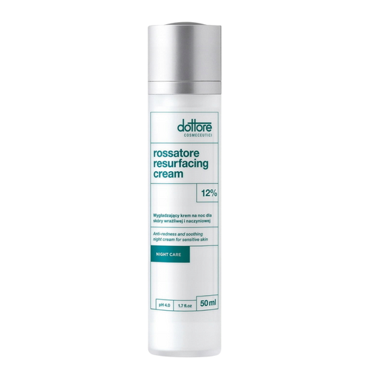 Rossatore Resurfacing Cream Dottore 50 ml – wygładzający krem na noc do skóry wrażliwej i naczynkowej