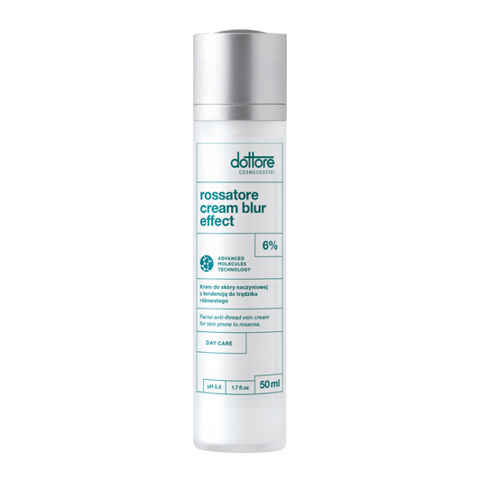 Rossatore Cream Blur Effect Dottore 50 ml – krem do cery naczynkowej i z tendencją do trądziku różowatego