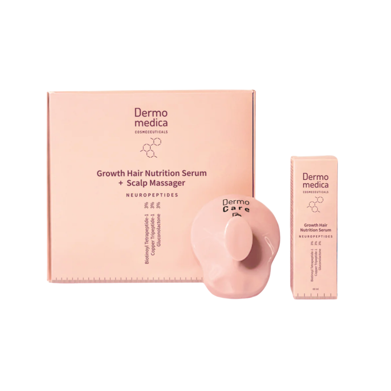 Zestaw Growth Hair Nutrition Serum 60 ml + Scalp Massager Dermomedica