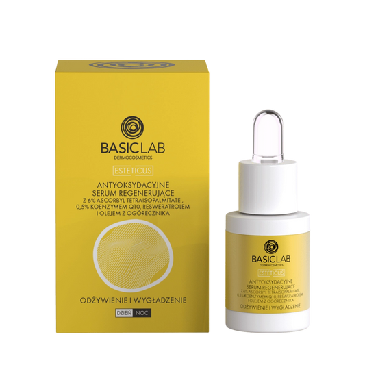Antyoksydacyjne serum regenerujące z 10% wit. C BasicLab 30 ml – odżywienie i wyrównanie kolorytu