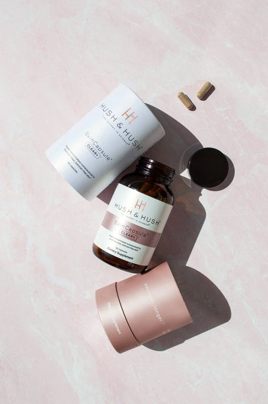 Skin Capsule Clear+ Hush & Hush 60 kaps. – suplement wspierający skórę z trądzikiem i niedoskonałościami