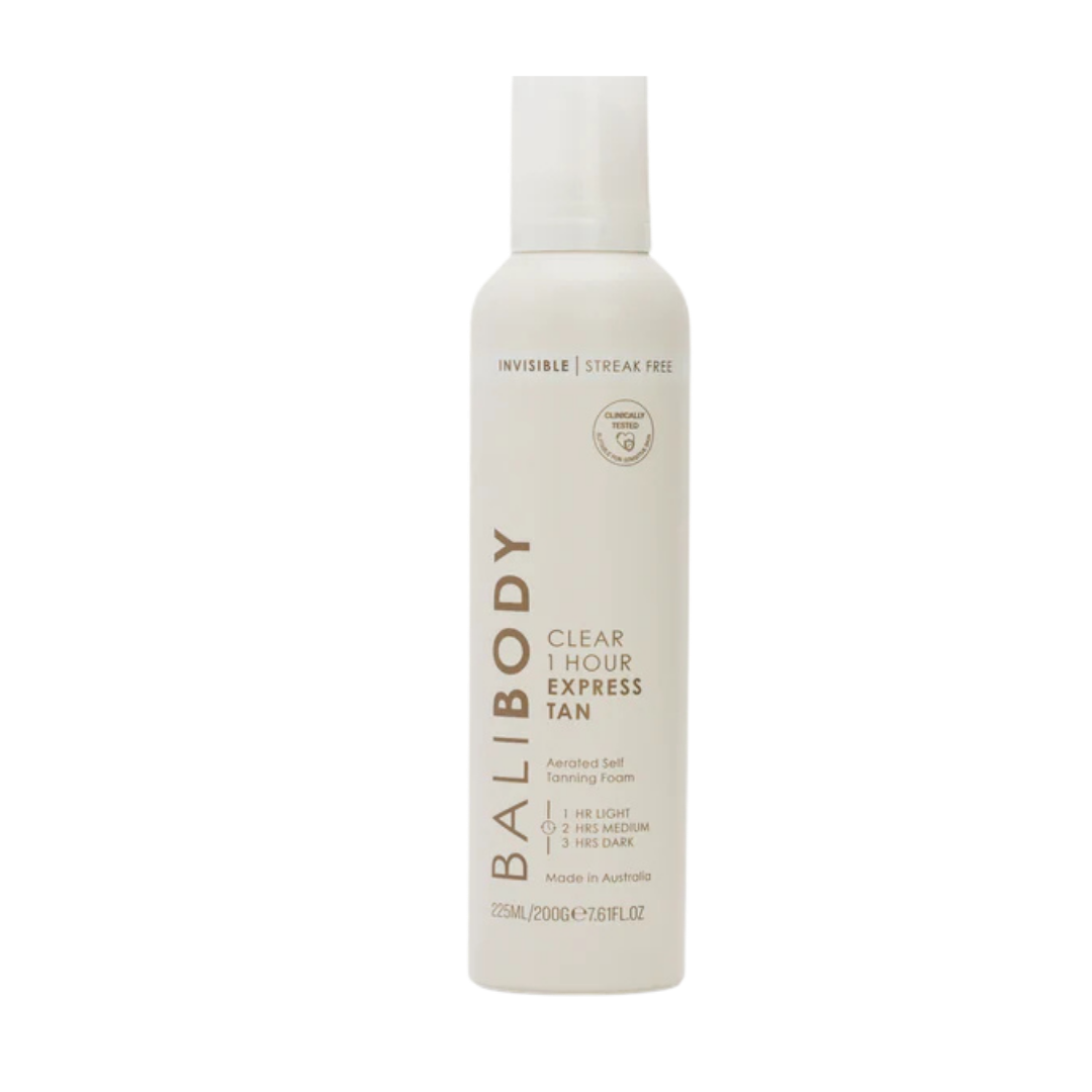 Clear 1 Hour Express Self Tan Bali Body 225 g – bezbarwny ekspresowy samoopalacz (1 godzina)