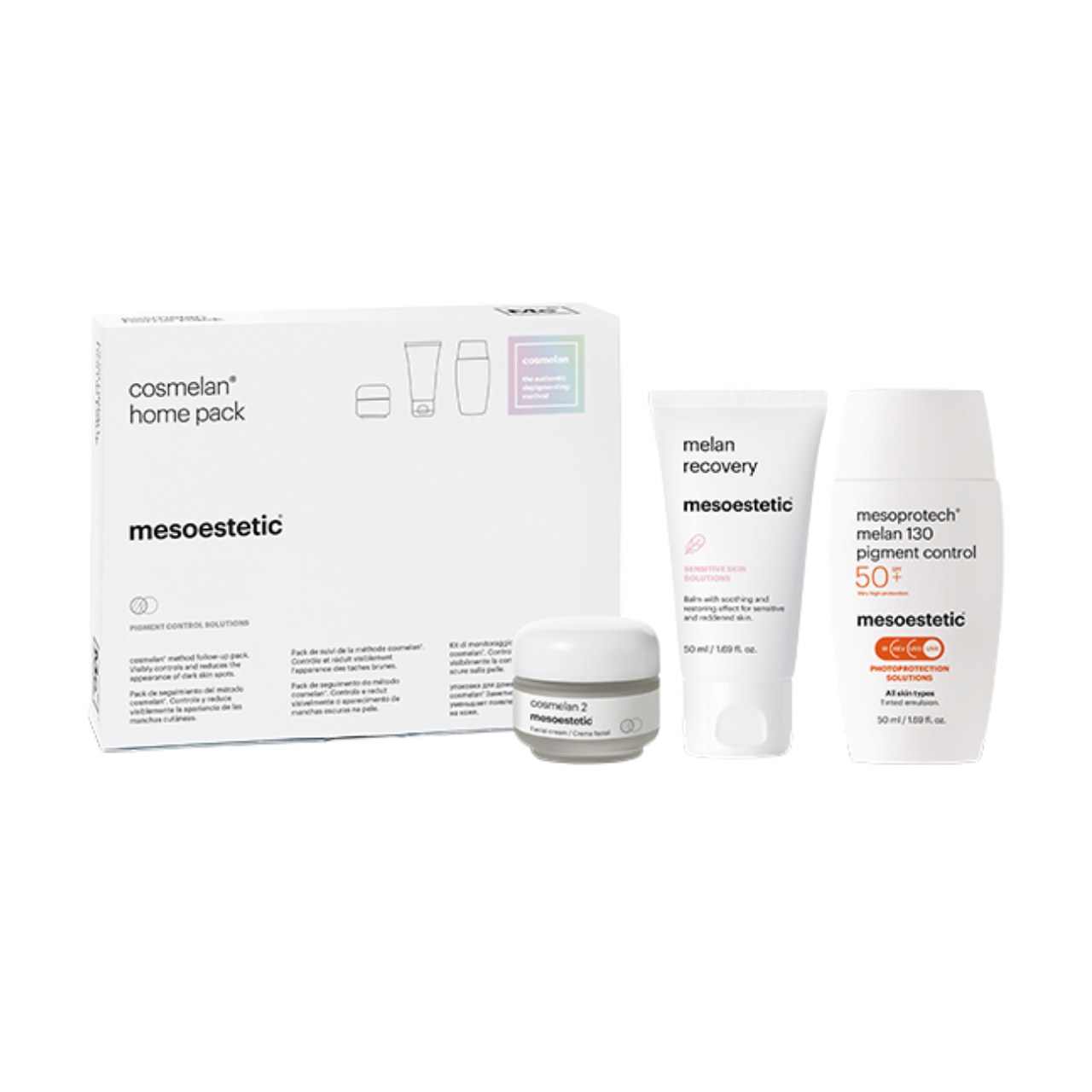 Cosmelan home pack Mesoestetic zestaw – zestaw depigmentujący do pielęgnacji domowej