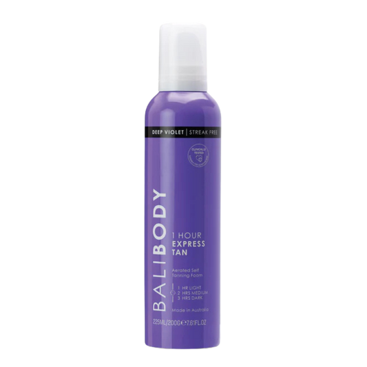 Deep Violet Express Self Tan Bali Body 225 ml – ekspresowy samoopalacz na bazie fioletowej