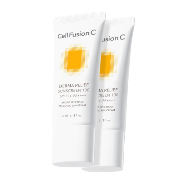 Derma Relief Sunscreen100 SPF 50+/PA+++ Cell Fusion C 2 x 35 ml