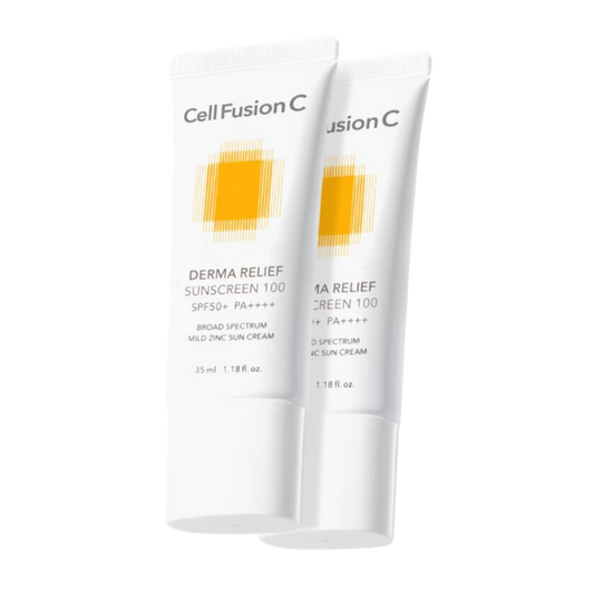 Derma Relief Sunscreen100 SPF 50+/PA+++ Cell Fusion C 2 x 35 ml