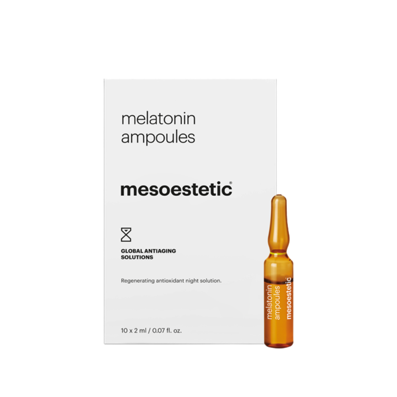 Ampułki Melatonina Mesoestetic 10 x 2 ml – regenerujące ampułki na noc