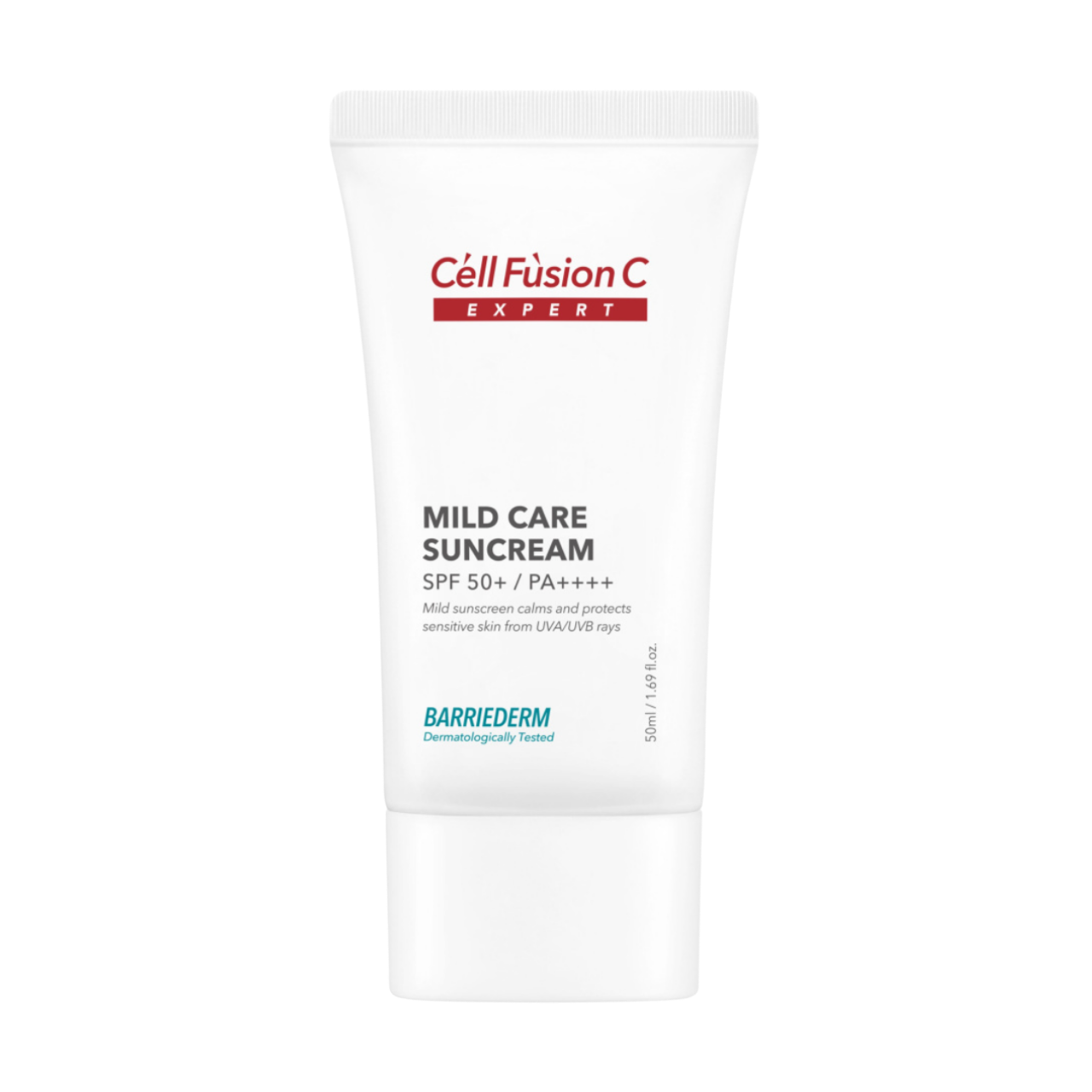 Cell Fusion C Mild Care Suncream SPF 50+, mineralny krem z filtrem do skóry wrażliwej