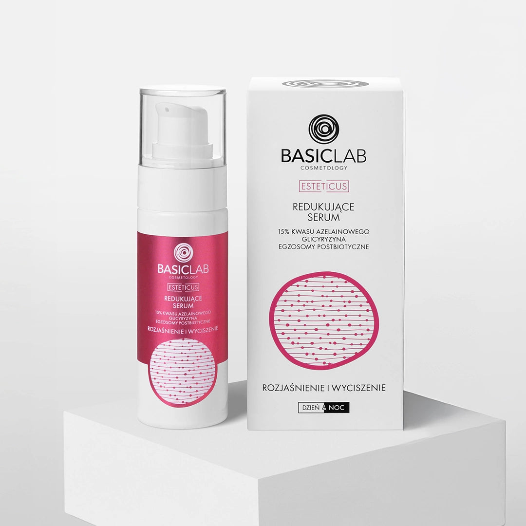 Redukujące serum 15% kwasu azelainowego BasicLab 30 ml – rozjaśnienie i wyciszenie