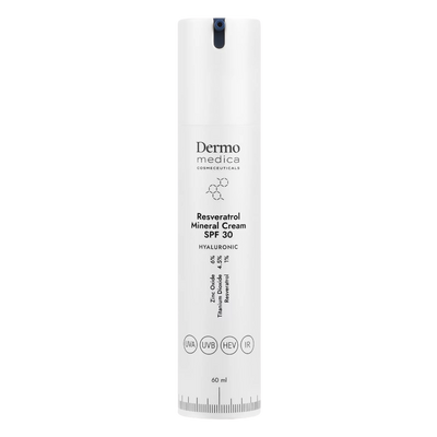 Dermomedica Resveratrol Mineral Cream SPF 30, mineralny krem z filtrem z resweratrolem