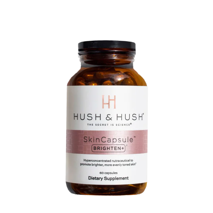 Skin Capsule Brighten+ Hush & Hush 60 kaps. – suplement wspierający jednolity koloryt i rozjaśnienie przebarwień