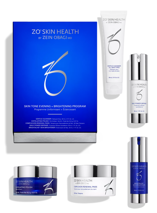 ZO Skin Health Skin Tone Evening + Brightening Program - zestaw rozjaśniający bez retinolu 5 produktów