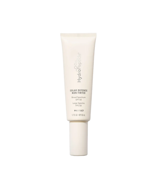 Solar Defense Non-Tinted Sunscreen SPF 50 HydroPeptide – krem ochronny do twarzy z filtrem SPF 50