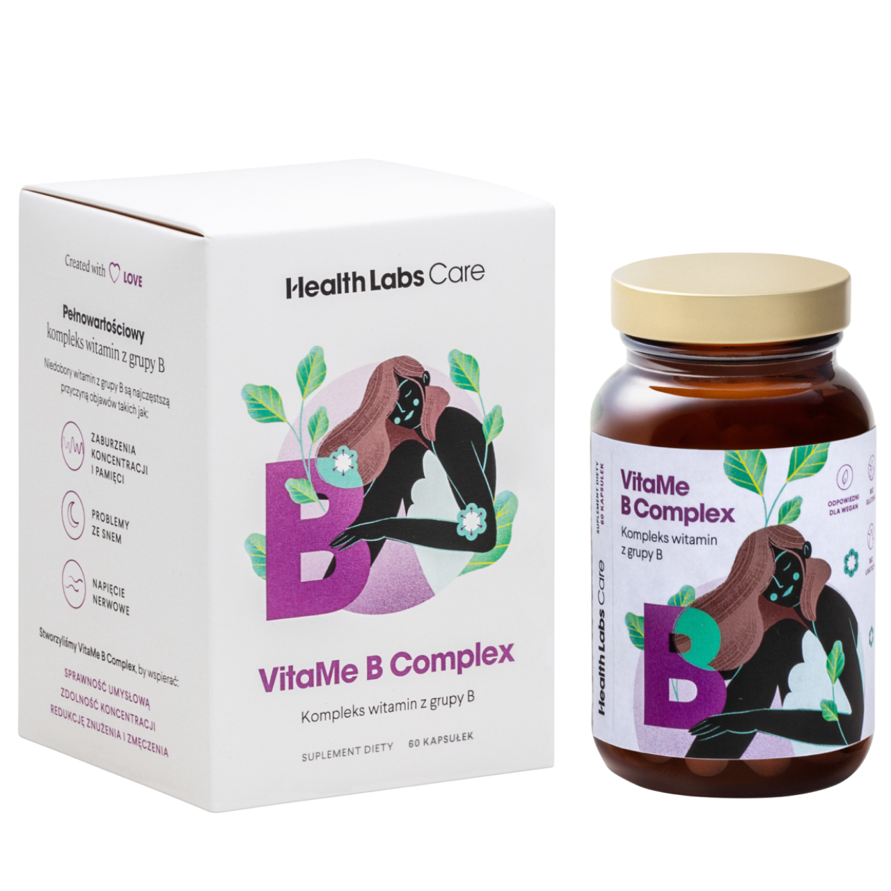 Vitamin B Complex Health Labs Care - suplement diety 60 kapsułek