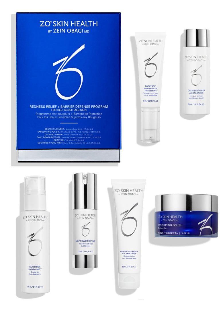 Redness Relief + Barrier Defense Program ZO Skin Health - zestaw na rumień i wzmocnienie bariery 6 produktów