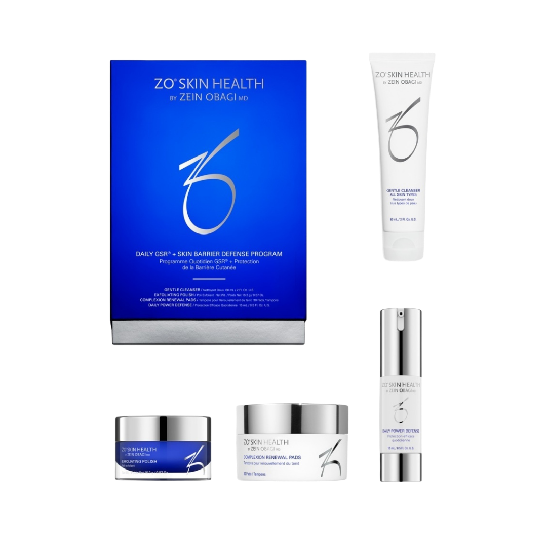 Daily GSR + Skin Barrier Defense Program ZO Skin Health - zestaw oczyszczająco-ochronny 4 produkty